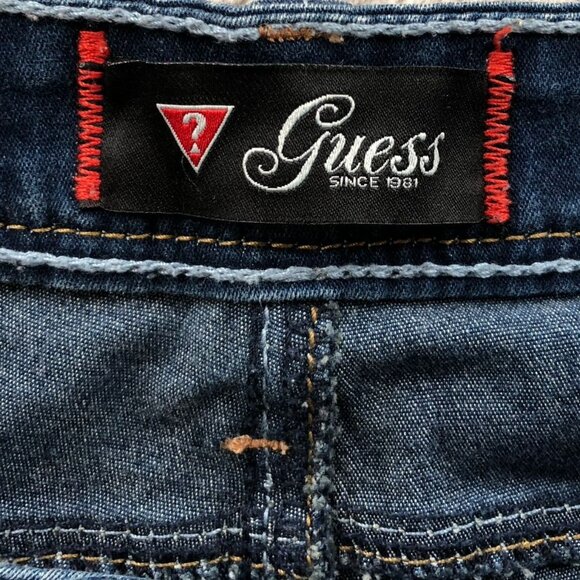 Guess Womens Jeans Sze 34 Low Rise Jeggings Skinny Leg Blue Denim Classic Casual - Picture 3 of 16